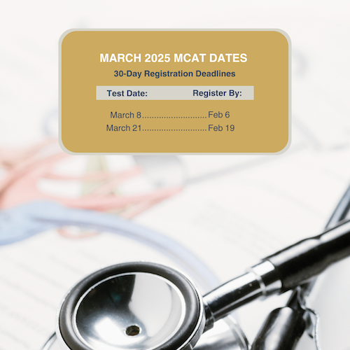 Upcoming deadlines for the March MCAT